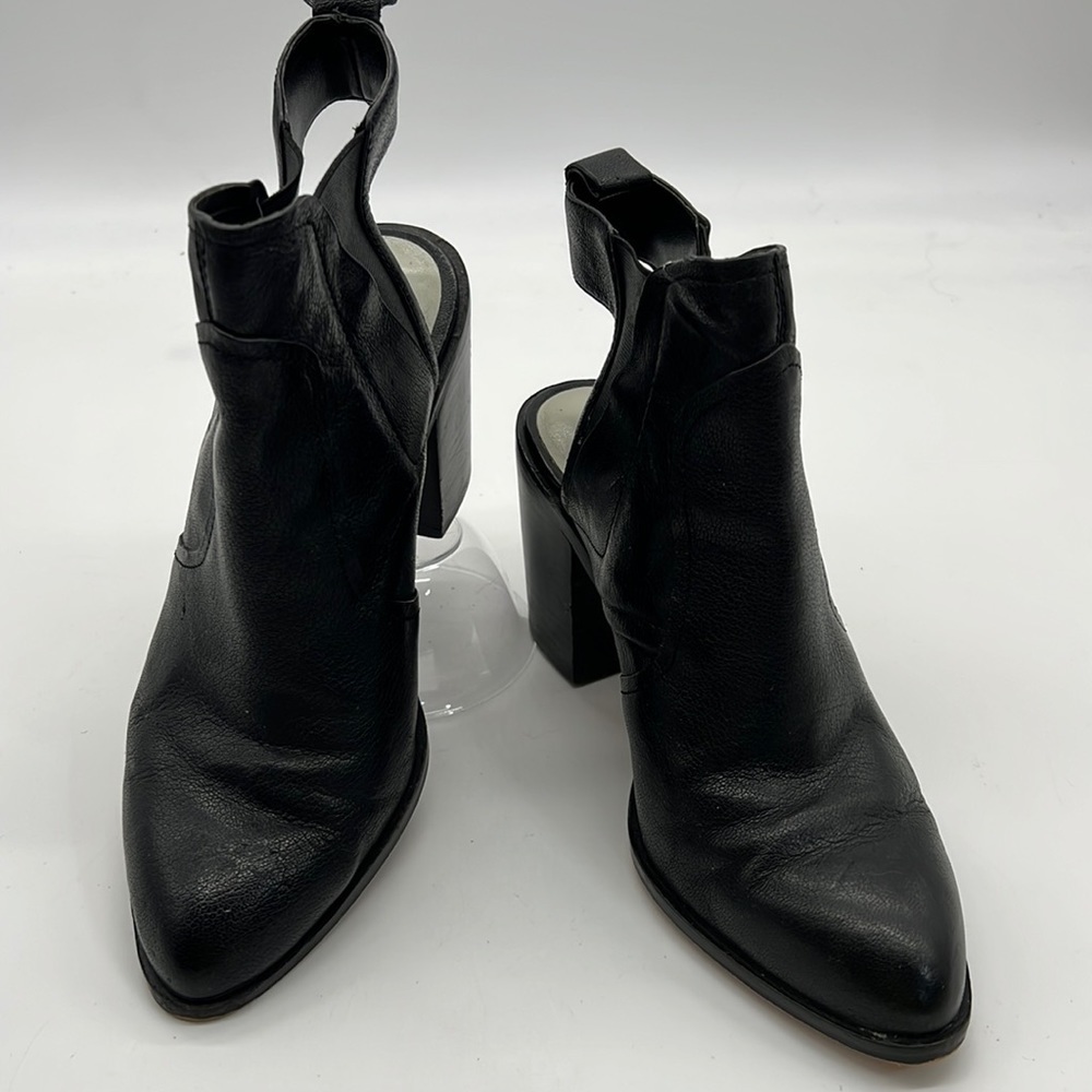1. State Black Leather Bootie with Exposed Heel size 8.5